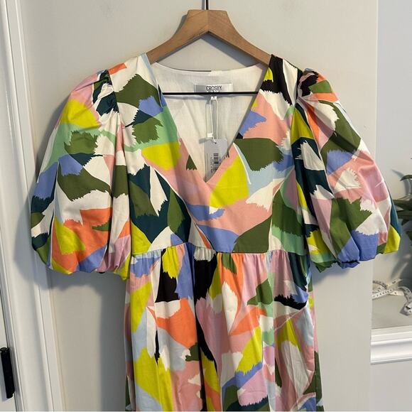 NWT Tuckernuck Crosby by Mollie Burch Green Pink Printed Maxi Dress Small - Picture 14 of 14